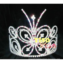 colored stunning fashion butterfly rhinestone tiaras